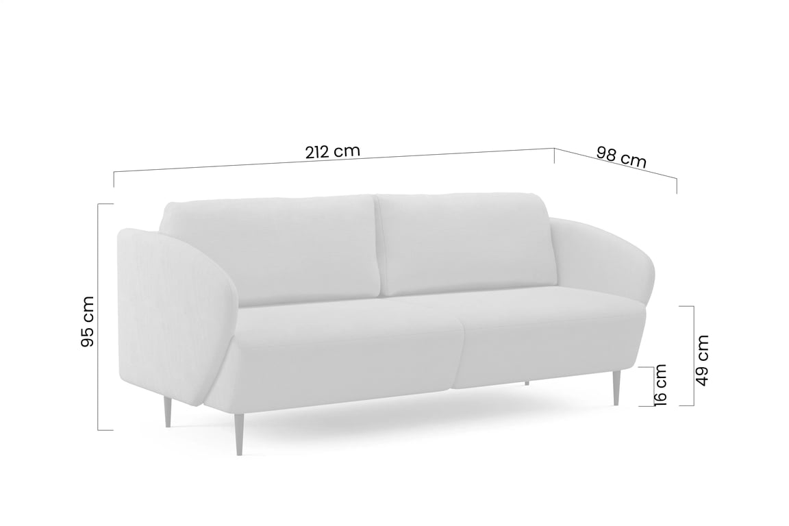 Pohovka rozkládací Naolia - musztardowa plecionka Magni 206.09 + 206.10 / Nohy černá  - Konec série Pohovka rozkládací Naolia - musztardowa plecionka Magni 206.09 + 206.10 / Nohy černá 