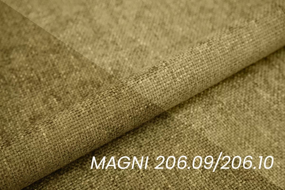 Rozkladacia pohovka Naolia - horčicová pletená látka Magni 206.09 + 206.10 / čierne nožičky Pohovka s funkciou spánku Naolia - musztardowa plecionka Magni 206.09 + 206.10 / nožičky čierny 