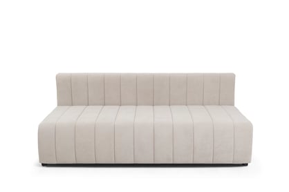 Rozkladacia pohovka s úložným priestorom Neli s funkciou spania - béžový plyš Pretty 03 Pohovka s funkciou spánku Neli rozkladana S vnútorným úložným priestorom- béžový plusz Pretty 03