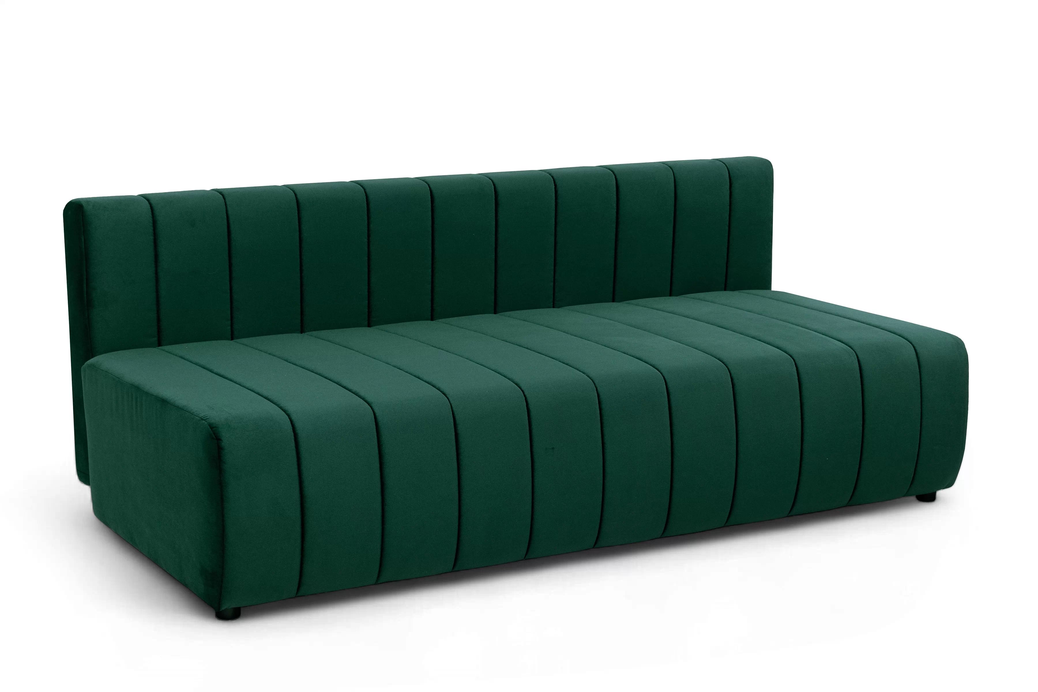 Rozkládací pohovka Neli s úložným prostorem - tmavě zelená Kronos 19 Pohovka rozkládací Neli rozkladana s úložným prostorem- tmavá zelená samet Kronos 19