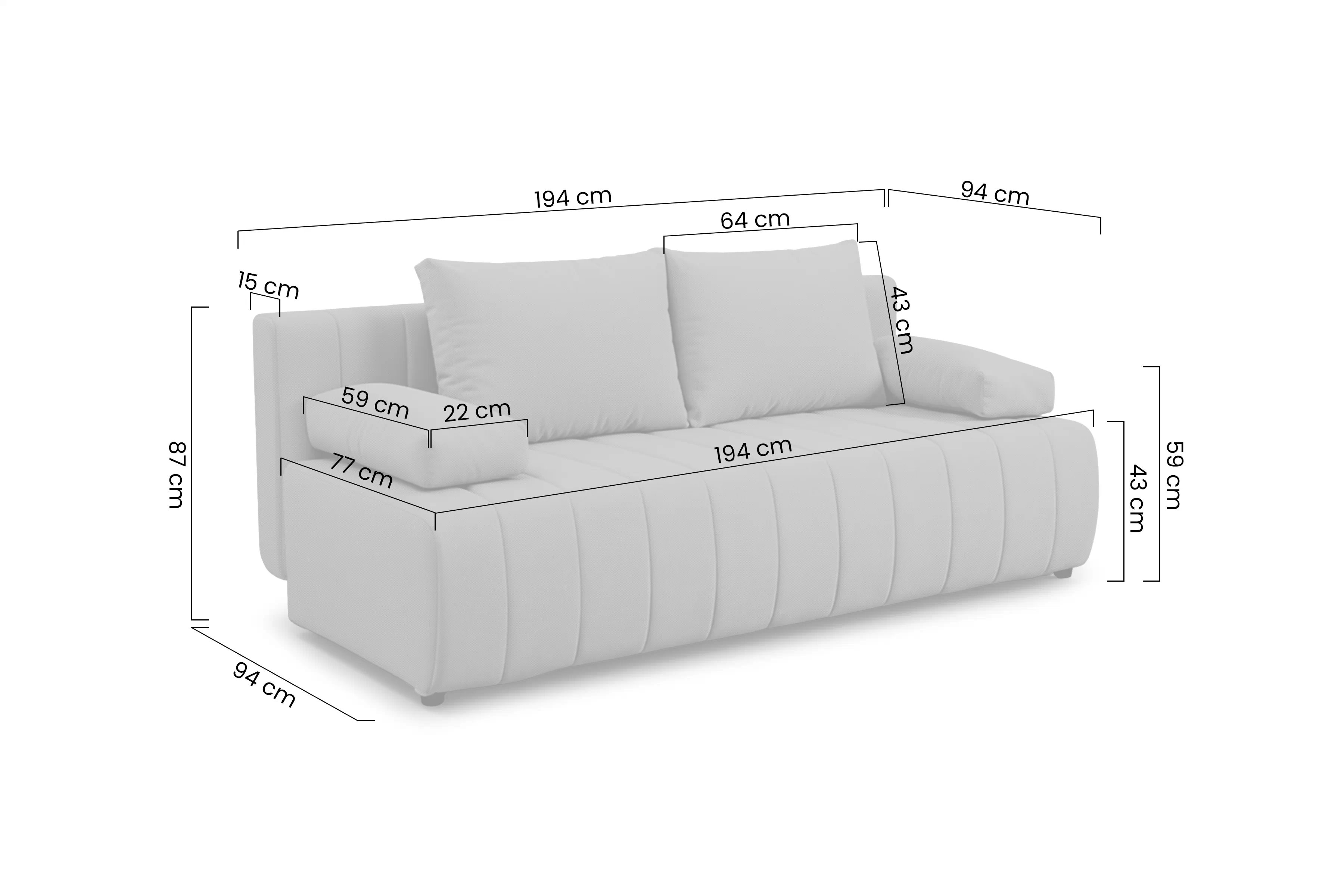 Rozkládací pohovka Neli s úložným prostorem - tmavě zelená Kronos 19 Pohovka rozkládací Neli rozkladana s úložným prostorem- tmavá zelená samet Kronos 19
