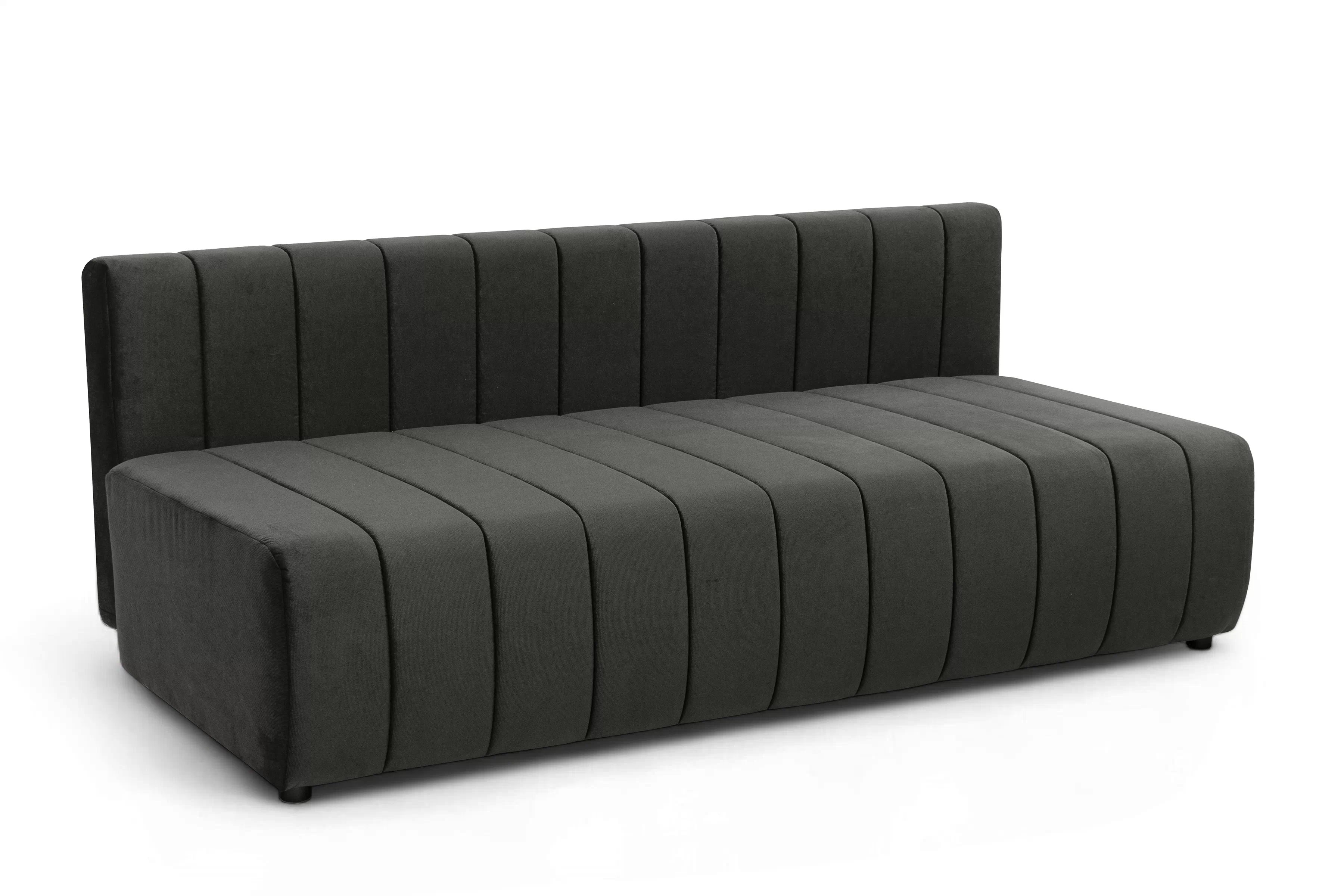 Rozkládací pohovka Neli s úložným prostorem - tmavě šedá Kronos 34 Pohovka rozkládací Neli rozkladana s úložným prostorem- tmavě šedá samet Kronos 34