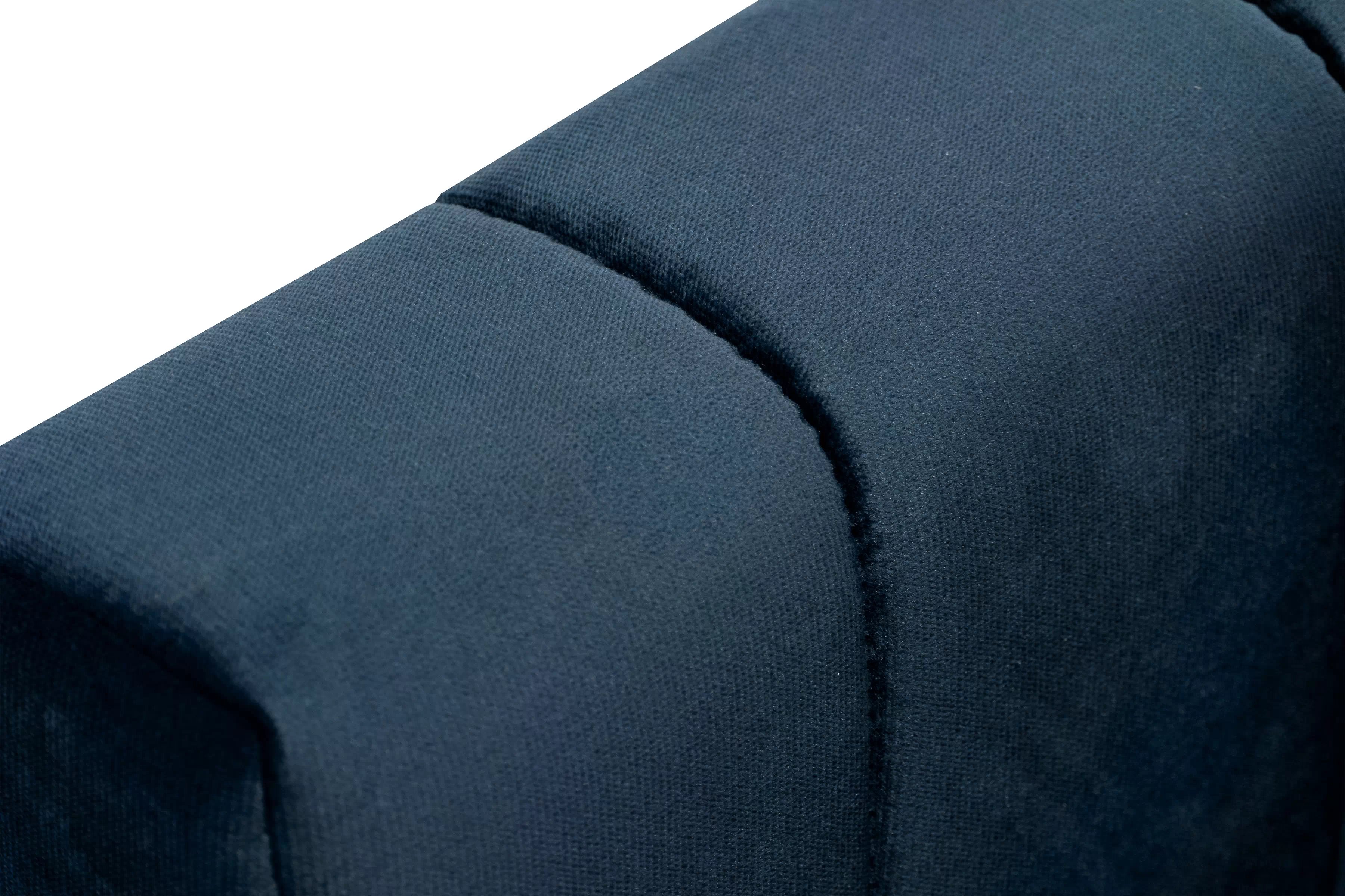 Rozkládací pohovka Neli s úložným prostorem - tmavě modrá Kronos 9 Pohovka rozkládací Neli rozkladana s úložným prostorem- tmavě modrá samet Kronos 9