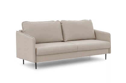 Rozkladacia pohovka Taila s funkciou spania - béžová pletená látka Storm 06 / čierne nohy