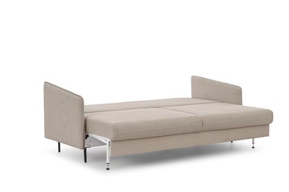 Rozkladacia pohovka Taila s funkciou spania - béžová pletená látka Storm 06 / čierne nohy Pohovka s funkciou spánku Taila - Béžová plecionka Storm 06 / čierny nožičky