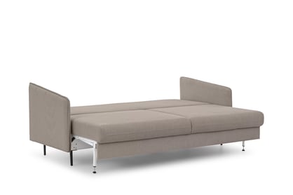 Pohovka s funkciou spánku Taila - Rosario 461 Pohovka s funkciou spánku Taila - ciemnobezowa plecionka Rosario 461 / čierny nožičky