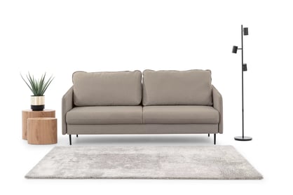 Pohovka s funkciou spánku Taila - Rosario 461 Pohovka s funkciou spánku Taila - ciemnobezowa plecionka Rosario 461 / čierny nožičky