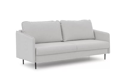 Rozkladacia pohovka Taila - svetlosivá tkanina Gemma 01 - čierne nohy Pohovka s funkciou spánku Taila - jasnoszara plecionka Gemma 01 / čierny nožičky