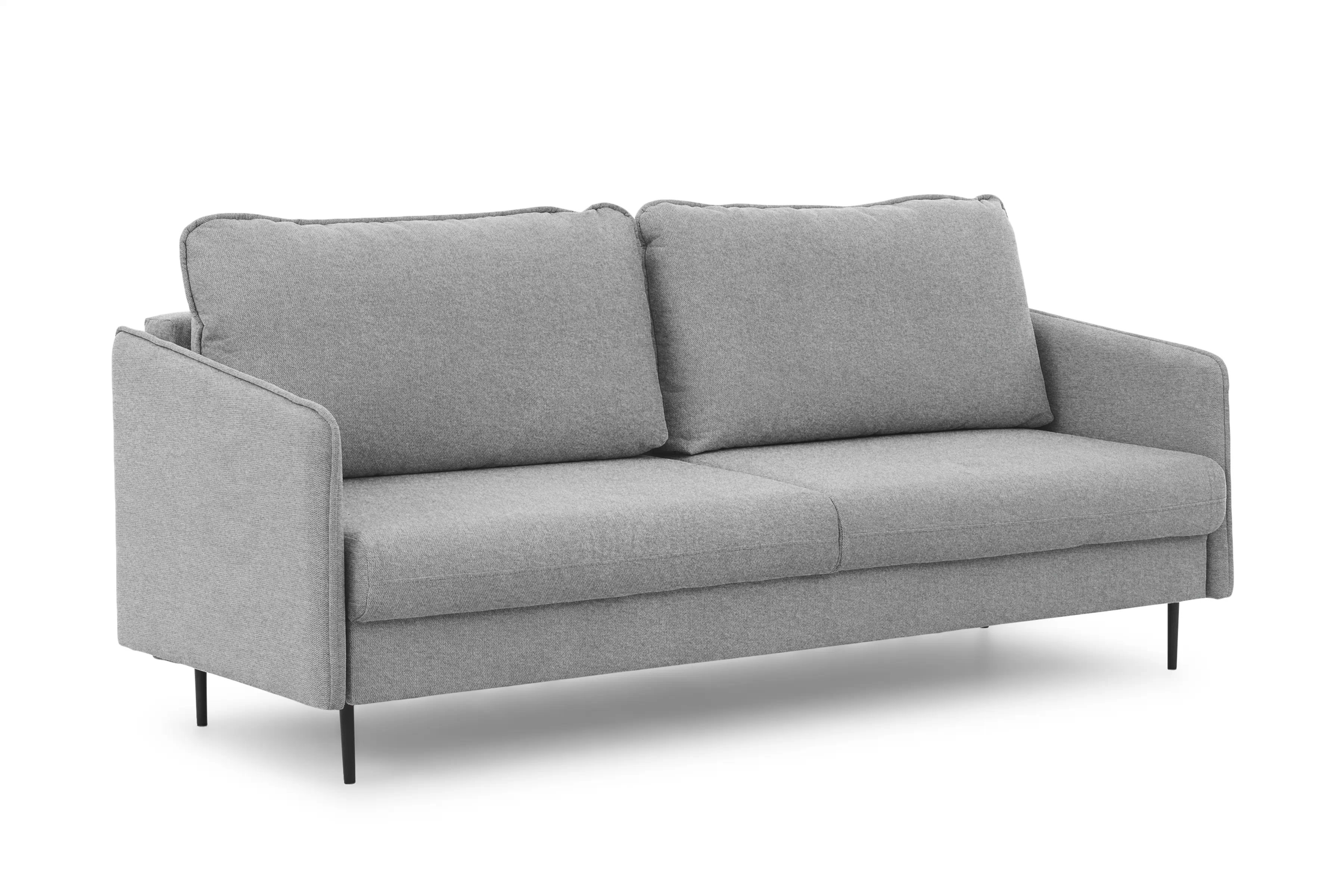 Pohovka s funkciou spania Taila - sivá tkanina Ado 1615 Dove / čierne nohy Pohovka s funkciou spánku Taila - šedá dzianina Ado 1615 Dove / čierny nožičky