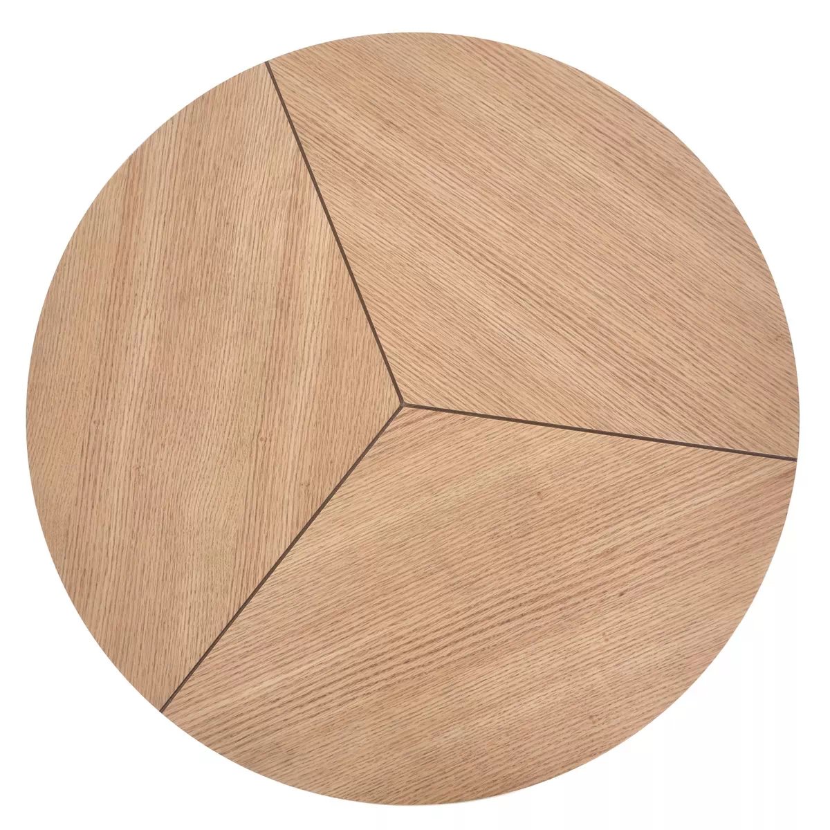 Okrúhly konferenčný stolík Diara s kovovými nohami 80 cm - dub prírodný / čierny karida Konferenčný stolík Dub prírodné/Čierny