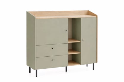 Komoda Fiorenza 125 cm s zásuvkami - eukalyptus / dub baltic dune