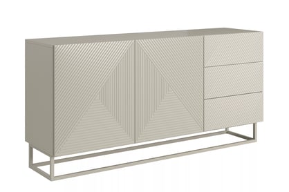 Dvojdverová komoda Asha 167 cm so zásuvkami - kasmír / kasmír rám