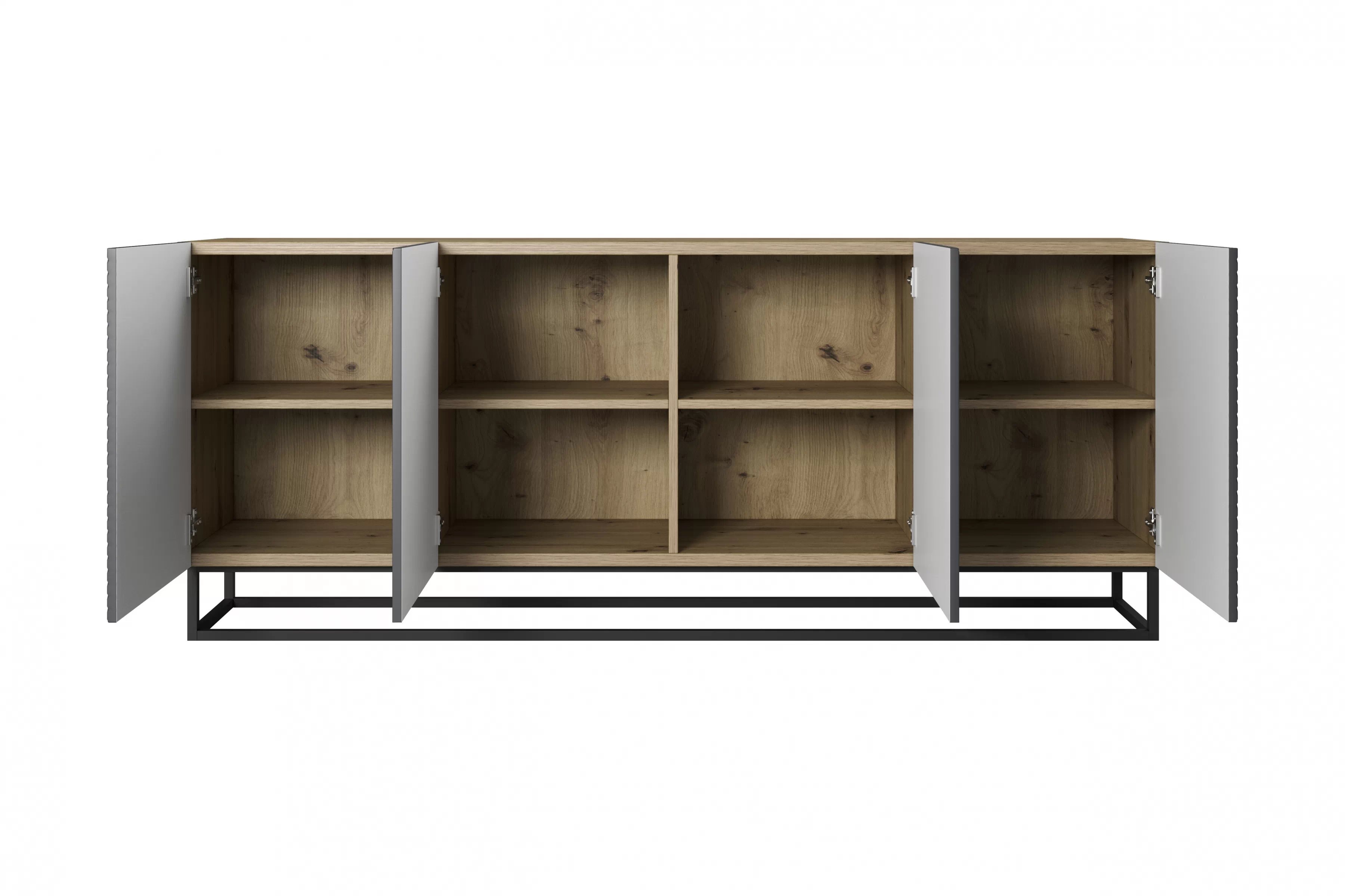 Komoda Asha 200 cm - artisan / matný rivier stone Komoda Asha 200 cm - artisan / rivier stone mat