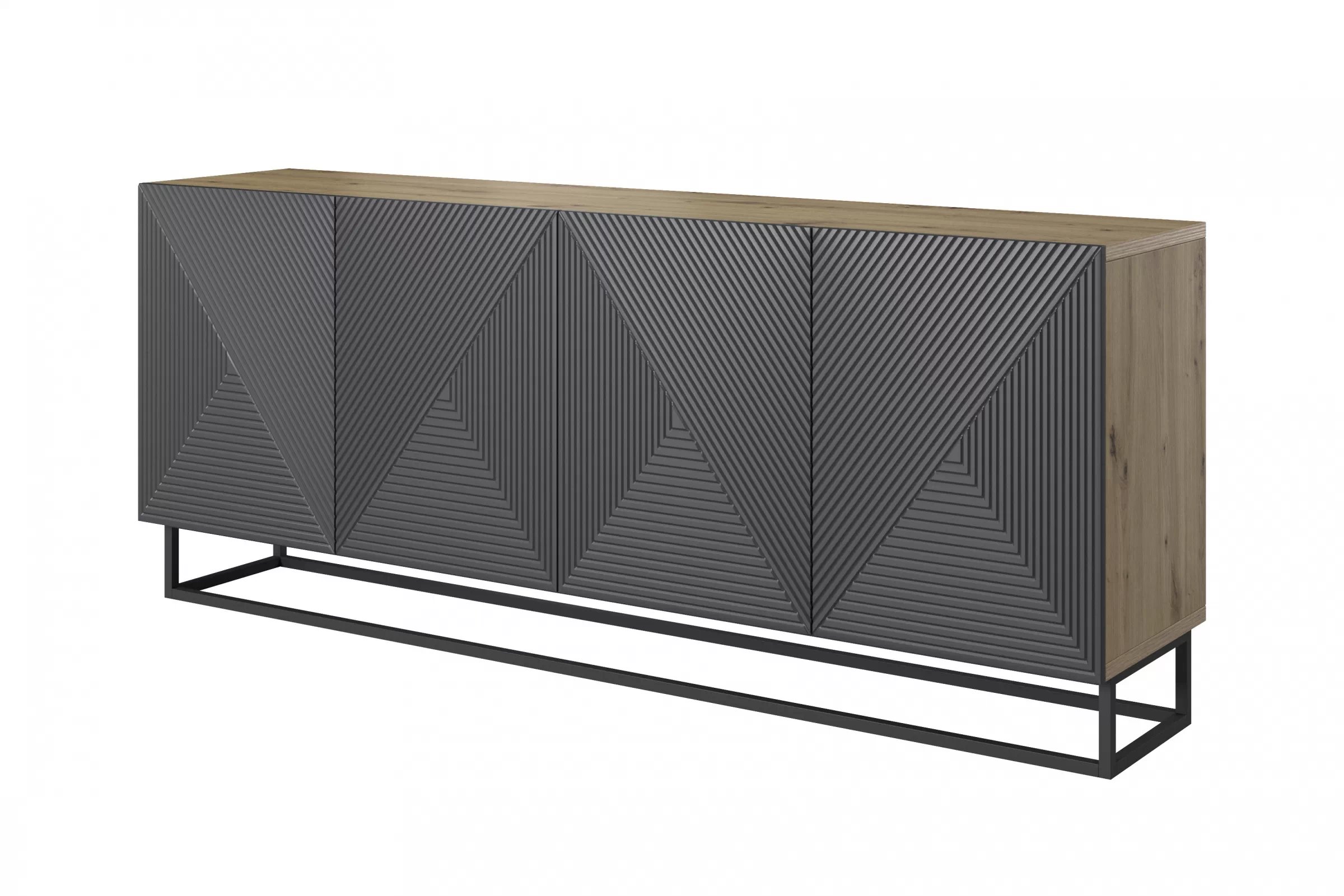 Komoda Asha 200 cm - artisan / matný rivier stone Komoda Asha 200 cm - artisan / rivier stone mat