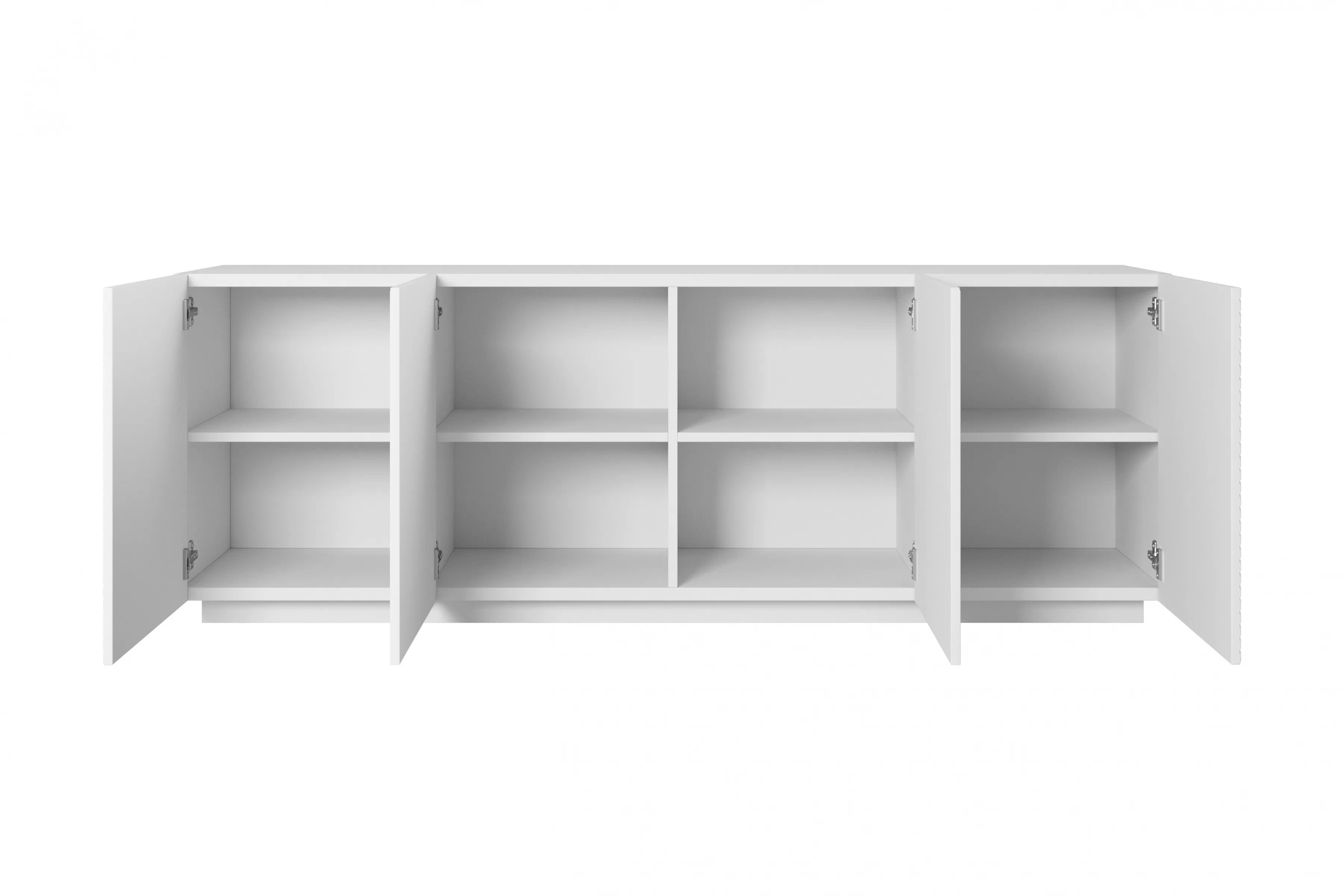 Čtyřdveřová komoda Asha 200 cm - bílý mat Komoda Asha 200 cm - bílý mat