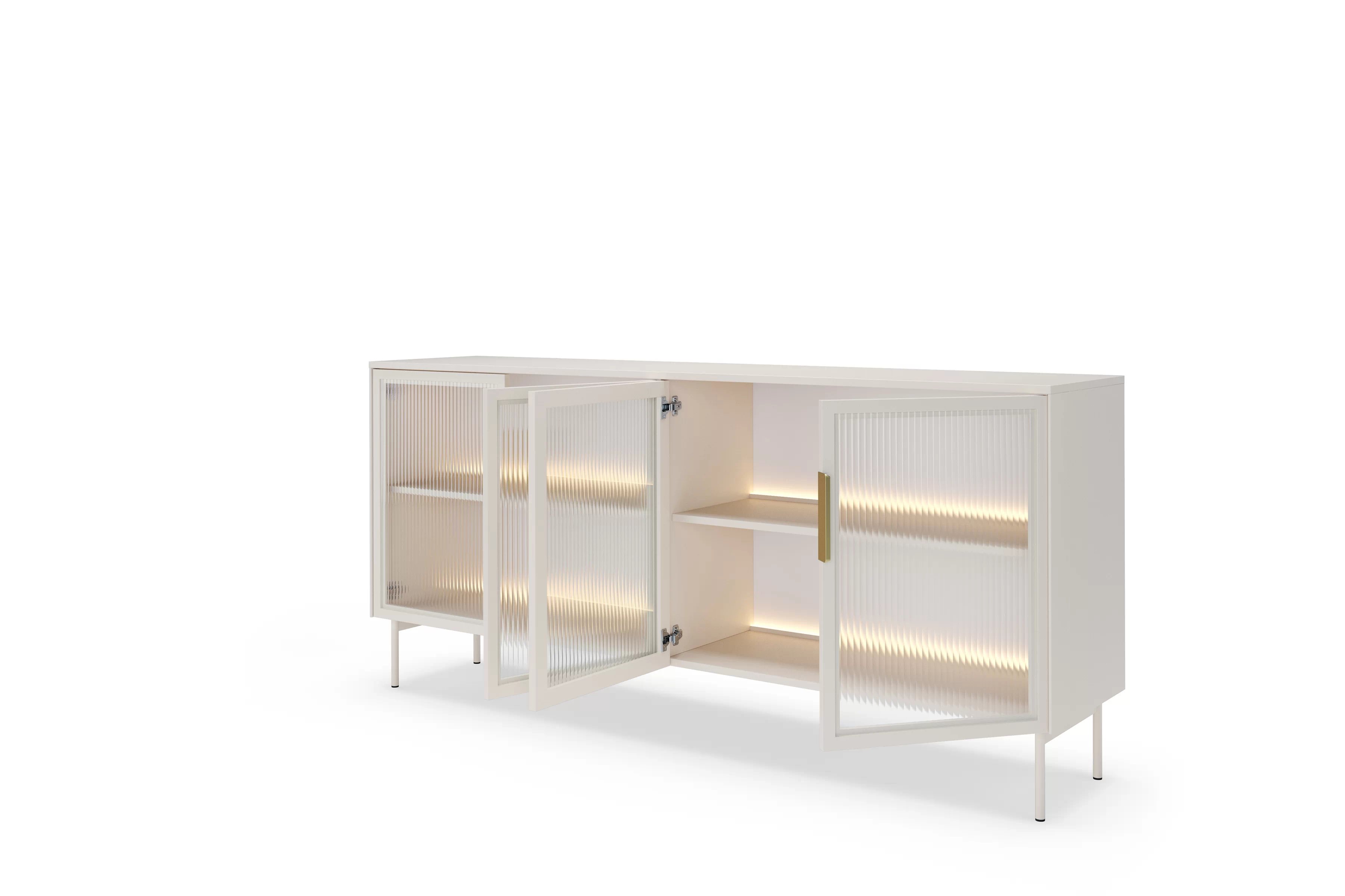 Komoda Auri 181 cm s osvětlením - kašmír Komoda Auri 181 cm s osvětlením - kašmír