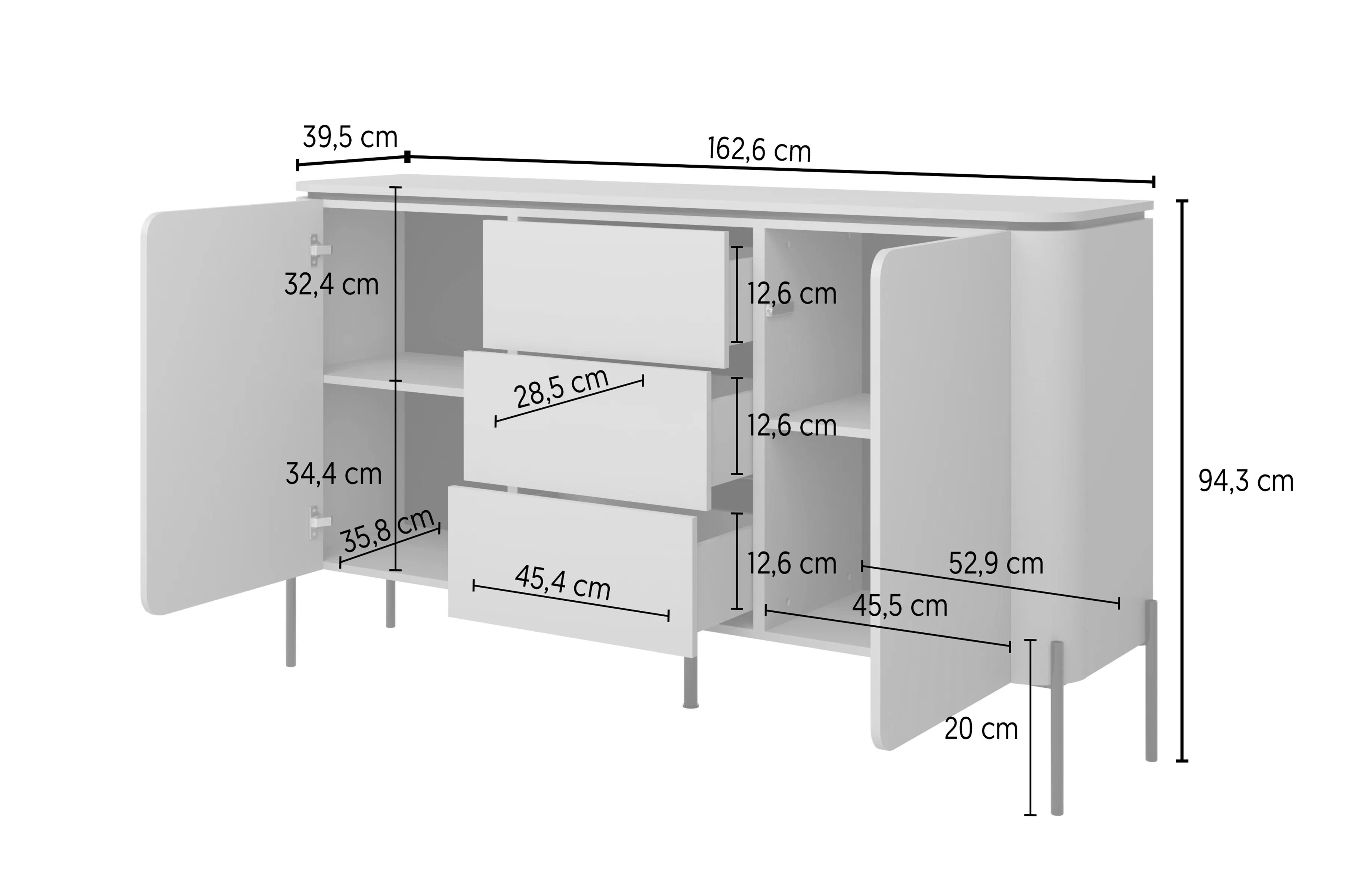 Komoda Bello 163 cm so zásuvkami - congo Komoda Bello 163 cm so zásuvkami - congo 