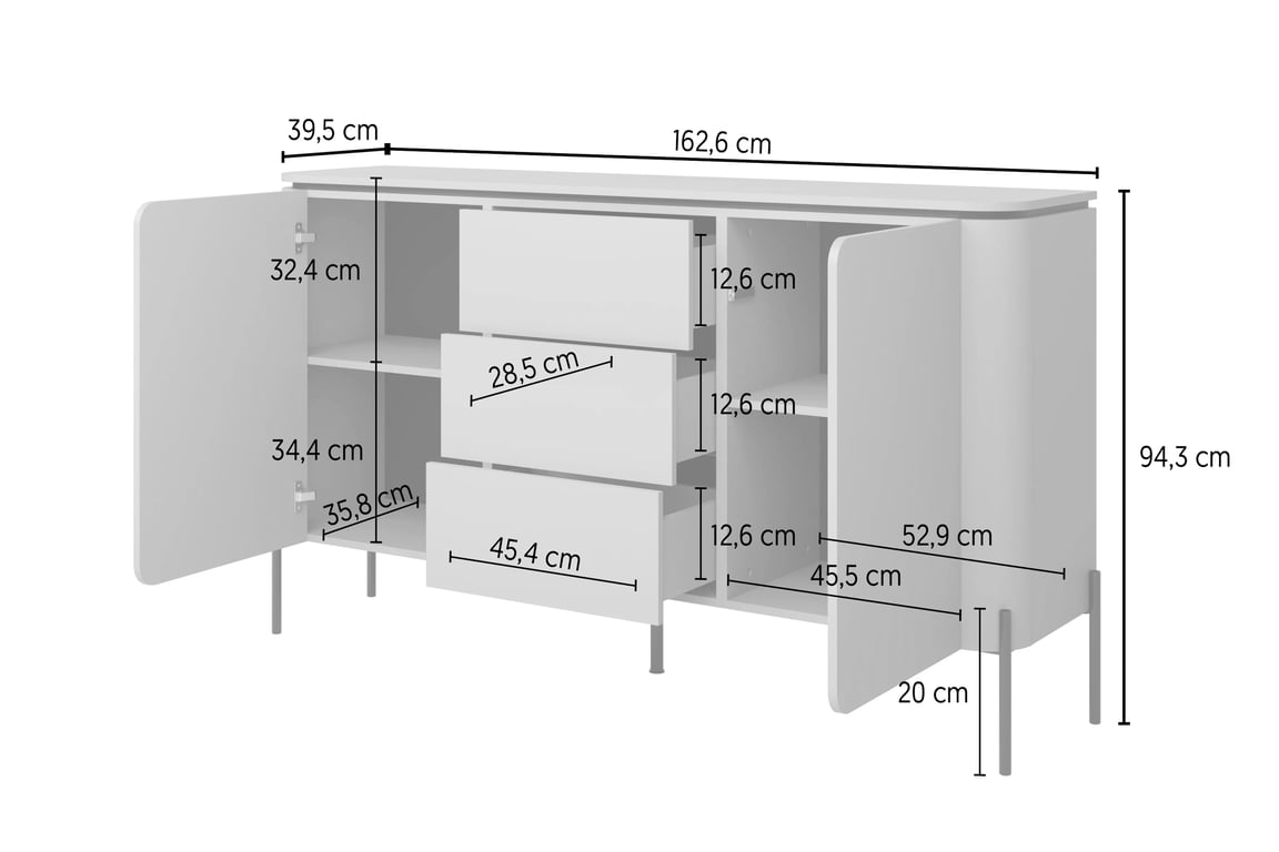 Komoda Bello 163 cm so zásuvkami - congo Komoda Bello 163 cm so zásuvkami - congo 