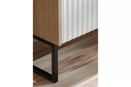 Komoda Bliwon 149 cm so zásuvkami - jodeľka scandi / biely mat Komoda Bliwon K03 so zásuvkami 149 cm - jodelka scandi / biely mat