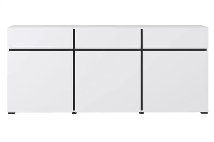 Komoda Cross 43 so zásuvkami 180 cm - biela / čierna Komoda Cross 43 so zásuvkami 180 cm - biela / čierny