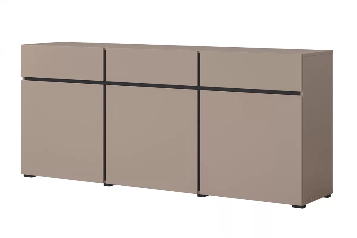 Komoda Cross 180 cm s 3 zásuvkami - congo / čierna Komoda Cross 43 so zásuvkami 180 cm - congo / Čierny