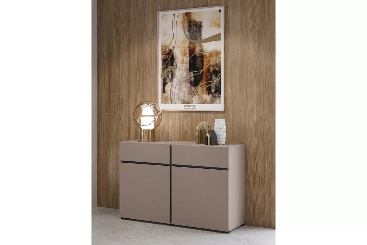 Komoda Cross 119 cm se zásuvkami - congo / černá Komoda Cross 45 s zásuvkami 119 cm - congo / Černý