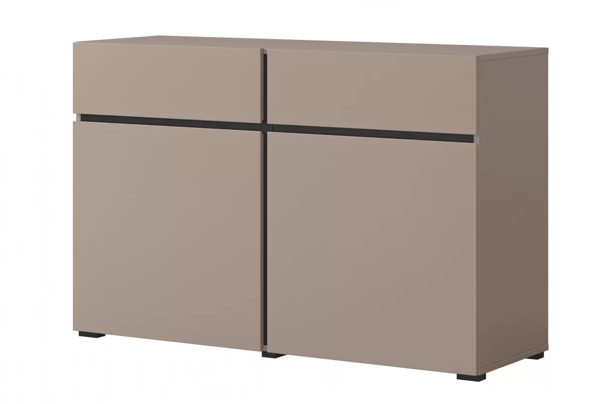 Komoda Cross 119 cm se zásuvkami - congo / černá Komoda Cross 45 s zásuvkami 119 cm - congo / Černý