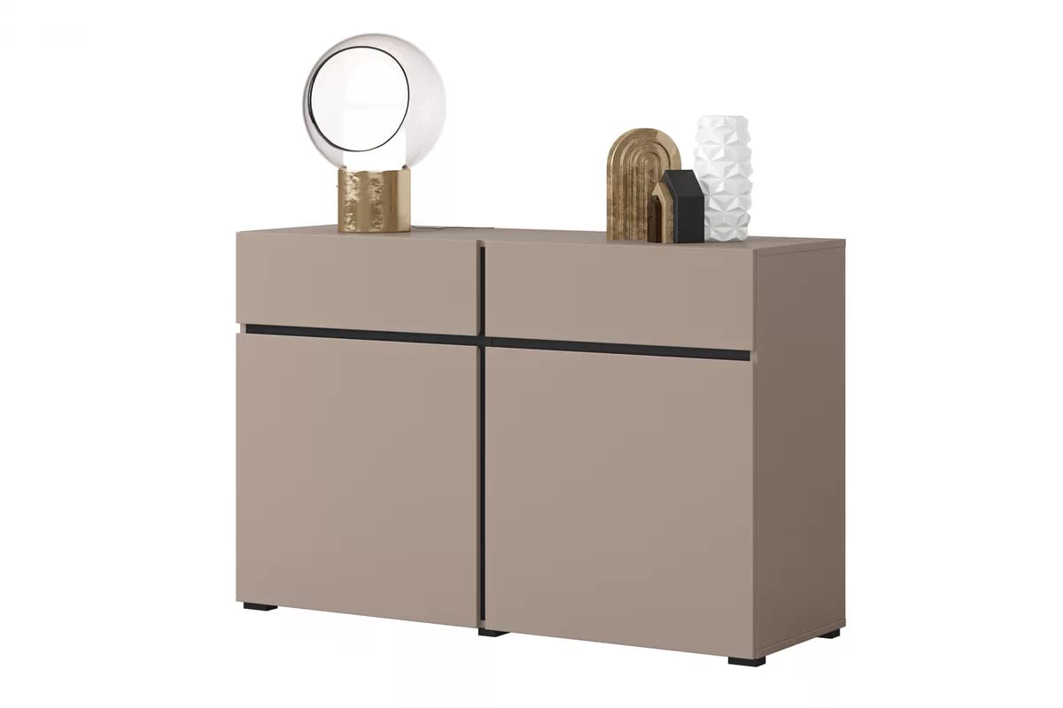 Komoda Cross 119 cm se zásuvkami - congo / černá Komoda Cross 45 s zásuvkami 119 cm - congo / Černý