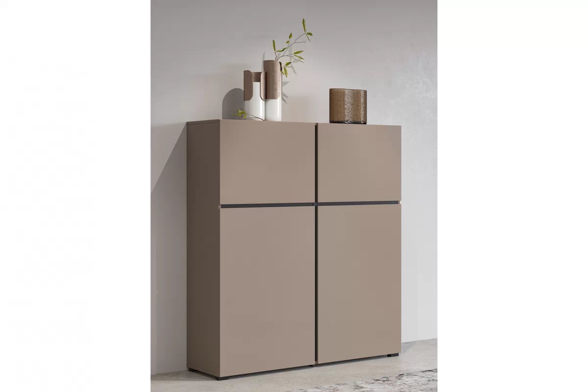 Komoda Cross 119 cm - congo / černá Komoda Cross 76 - 119 cm - congo / Černý