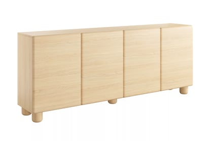 Moderní komoda Arlo 200 cm čtyřdveřová - dub vicenza