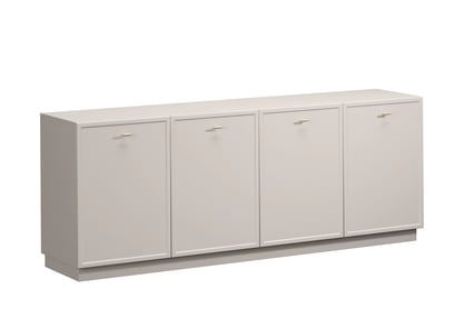 Komoda Lorini 200 cm čtyřdveřová - kašmír / zlaté úchytky T-bar Komoda čtyřdveřová Lorini 200 cm - kašmír / zlote Úchytky T-bar