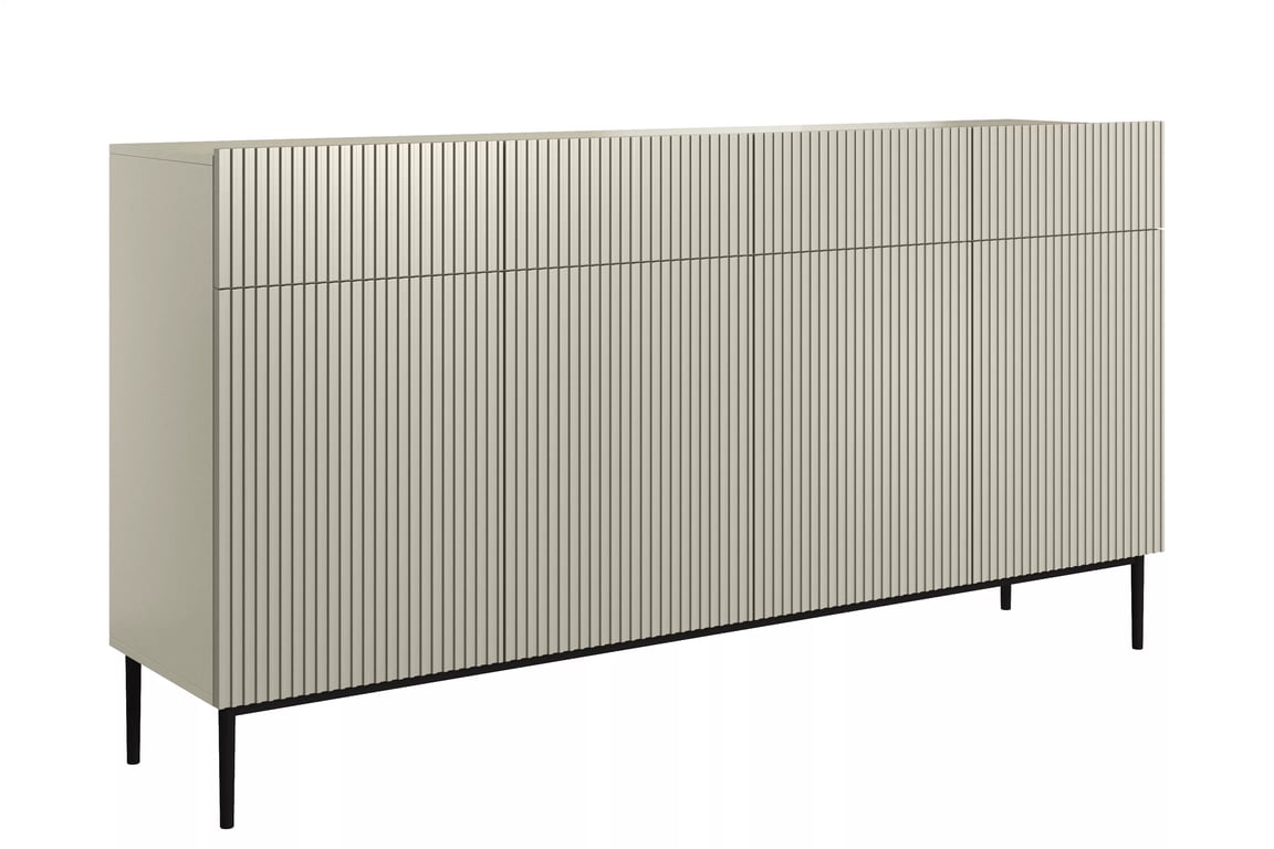 Comodă cu sertare Nicole 200 cm - cașmir / picioare negre