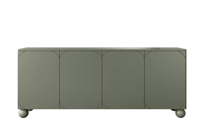 Olivová komoda Sonatia II 200 cm so štyrmi dverami - nohy guľaté Štvordverová Komoda Sonatia II 200 cm na nogach kulach - Oliva