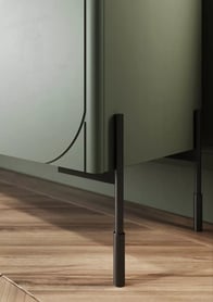 Komoda Sonatia 200 cm - olivová Komoda čtyřdveřová Sonatia na kovových nohách 200 cm - olivová