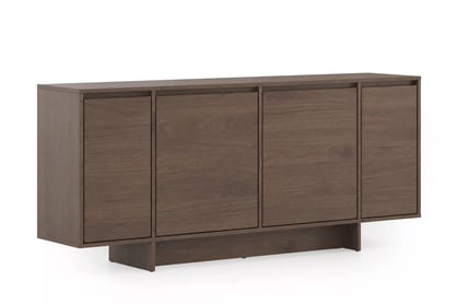 Čtyřdveřová komoda Zolia 180 cm na kuchyňském soklu - ořech elegant