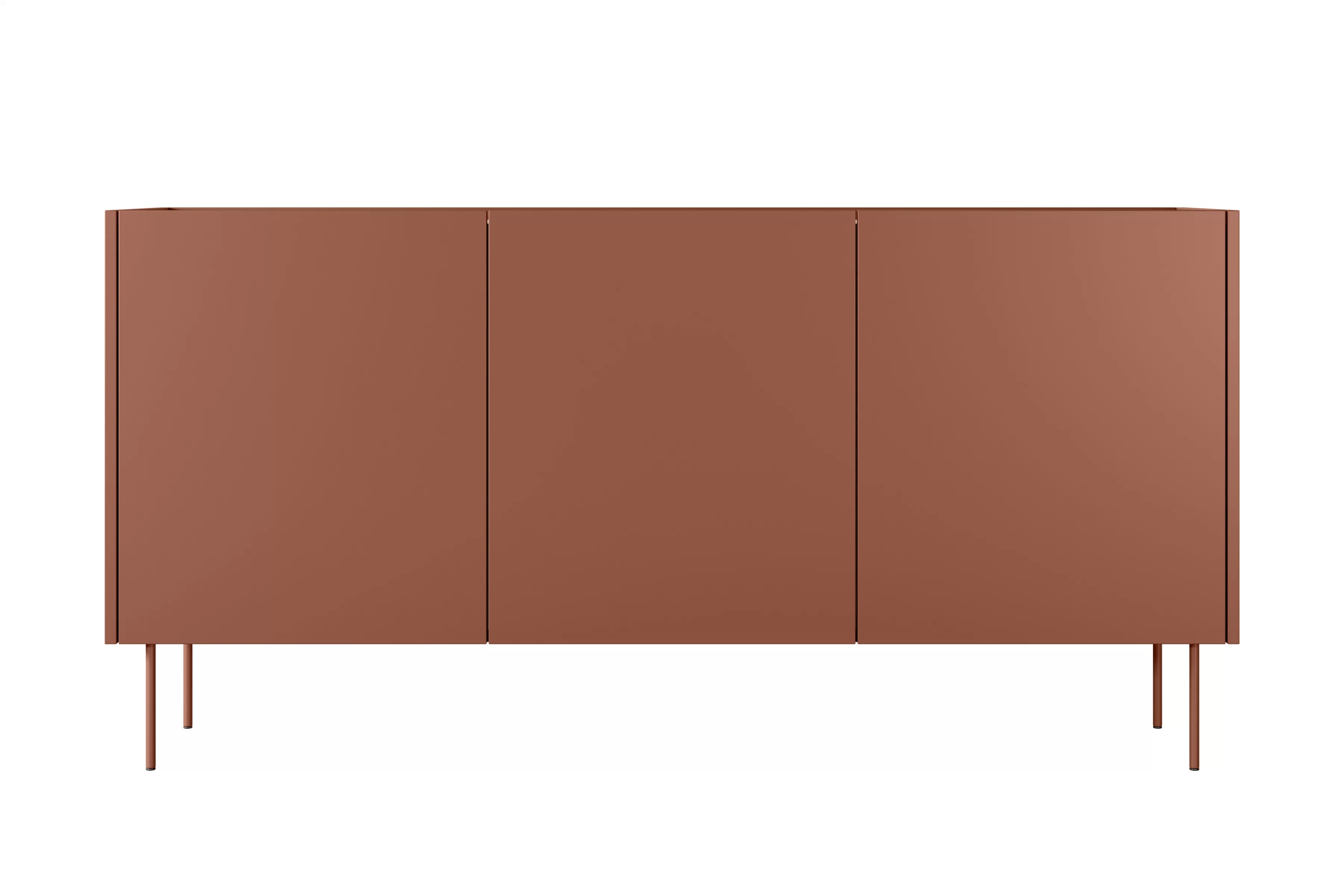 Komoda Desin 170 cm - ceramic red / dub nagano Komoda Desin 170 cm z metalowymi nogami - Červený / ceramic red / dub nagano