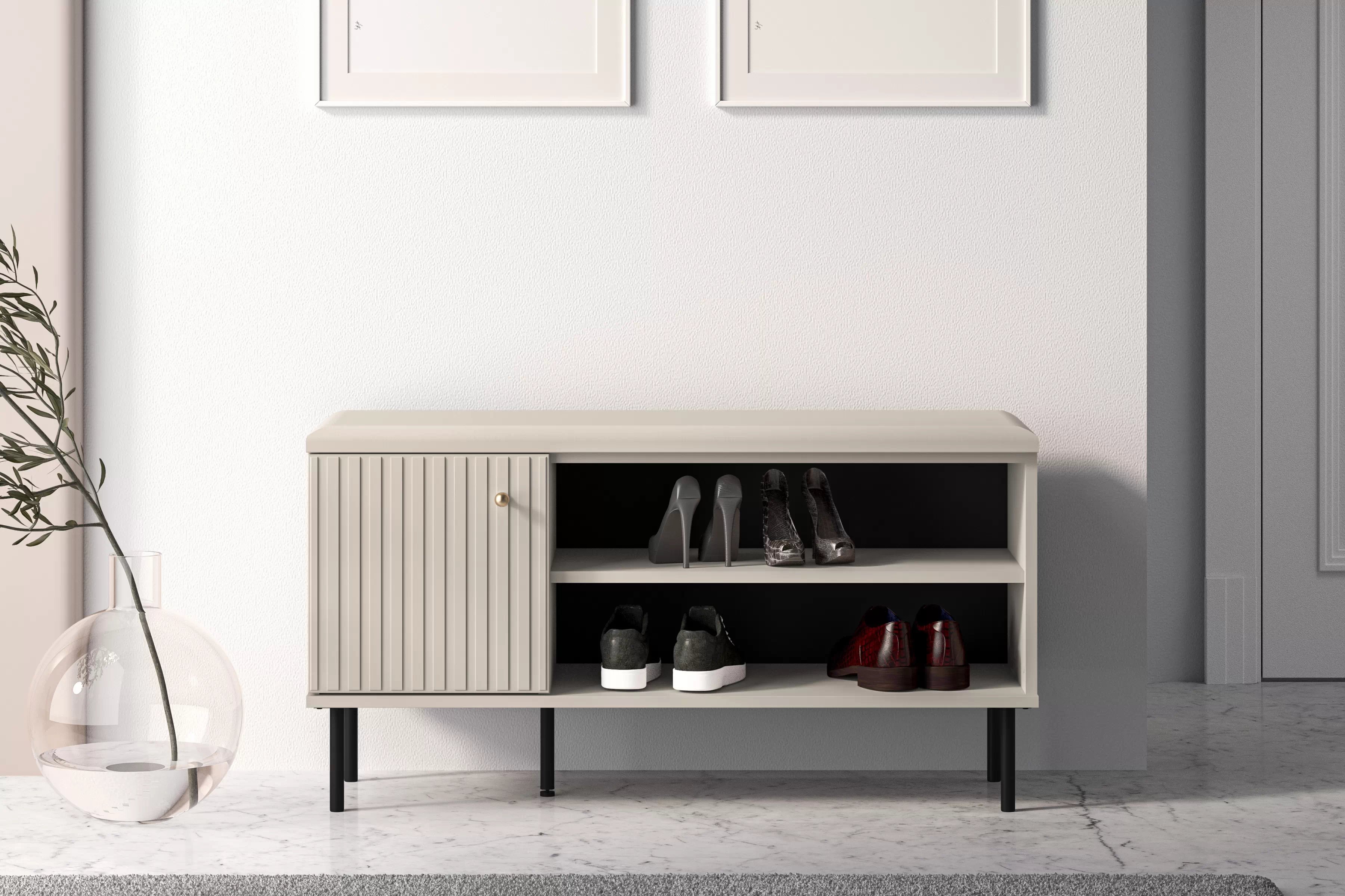 Předsíňová komoda Jamuzi 102 cm - kašmír Komoda do předsíně Jamuzi 15 - 102 cm - kašmír