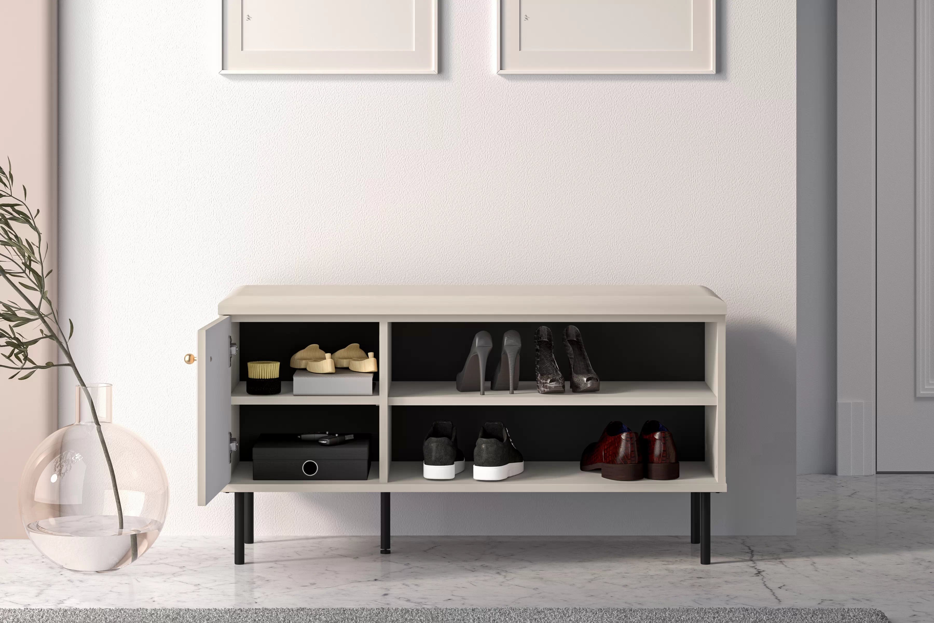 Předsíňová komoda Jamuzi 102 cm - kašmír Komoda do předsíně Jamuzi 15 - 102 cm - kašmír