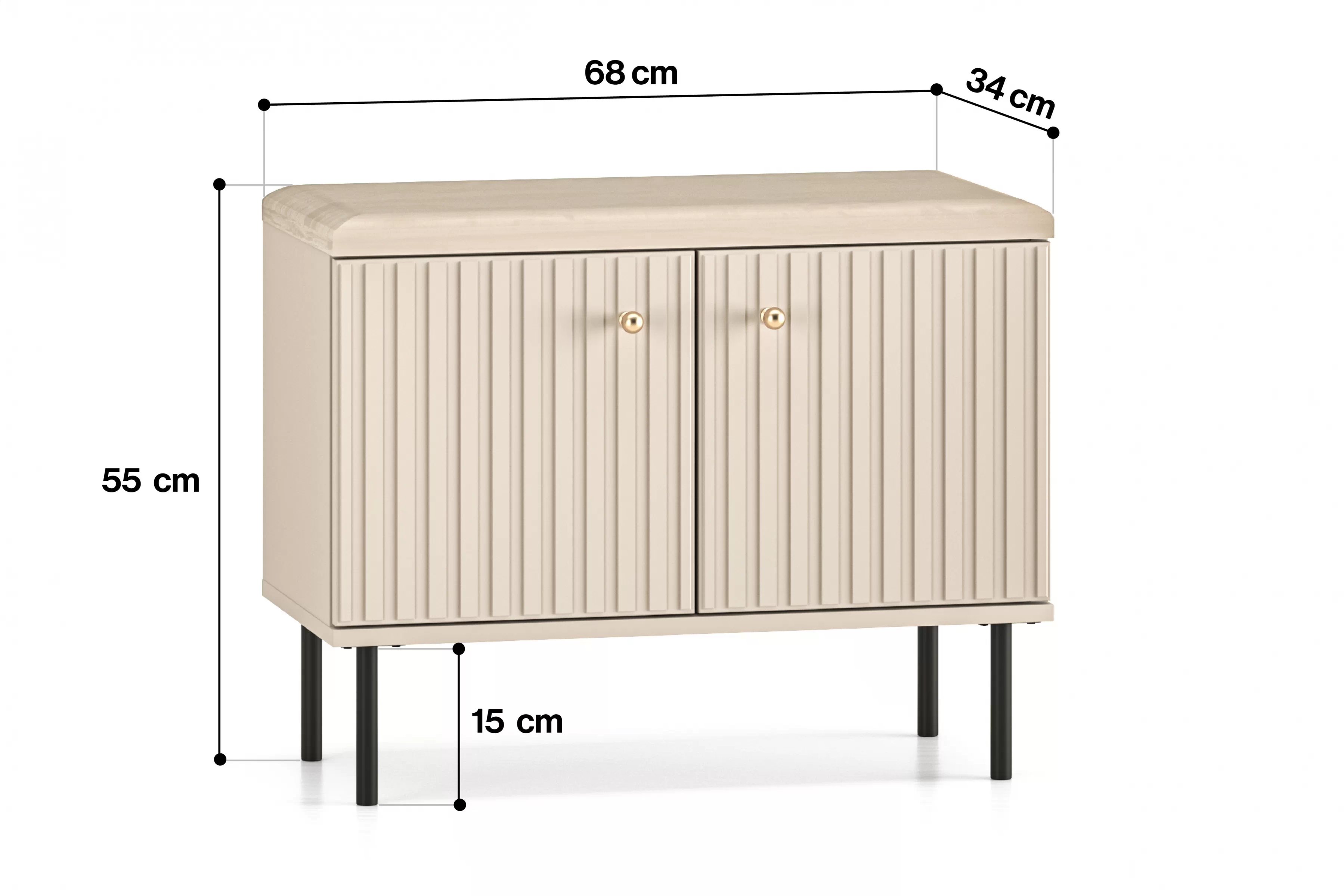 Předsíňová komoda Jamuzi 68 cm - kašmír Komoda do předsíně Jamuzi 16 - 68 cm - kašmír