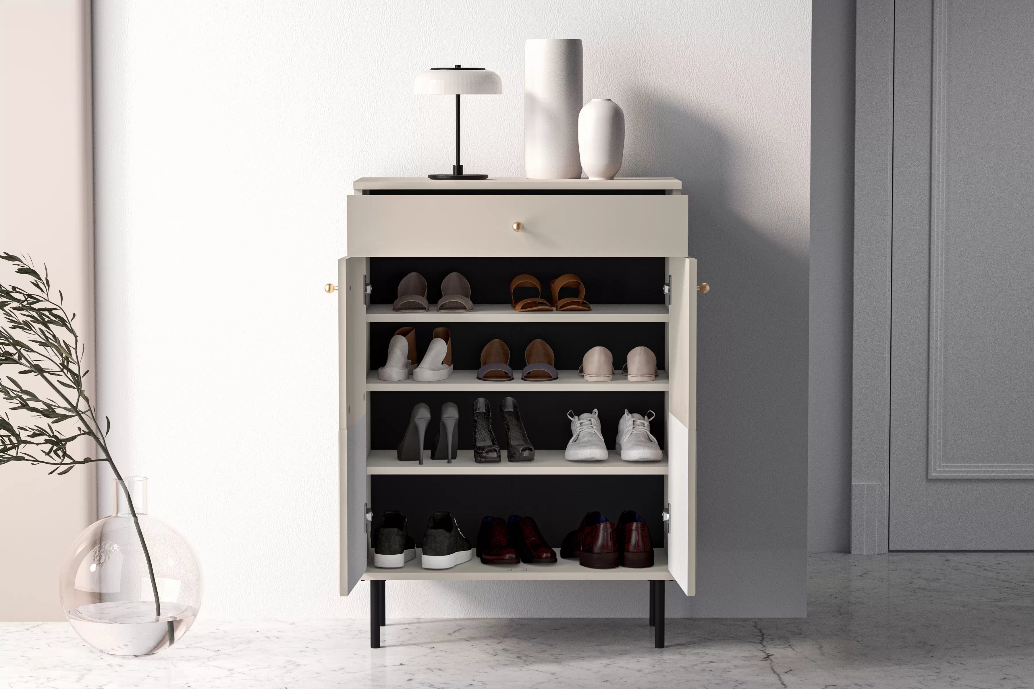 Komoda Jamuzi 68 cm - kašmír Komoda do předsíně z szuflada Jamuzi 14 - 68 cm - kašmír