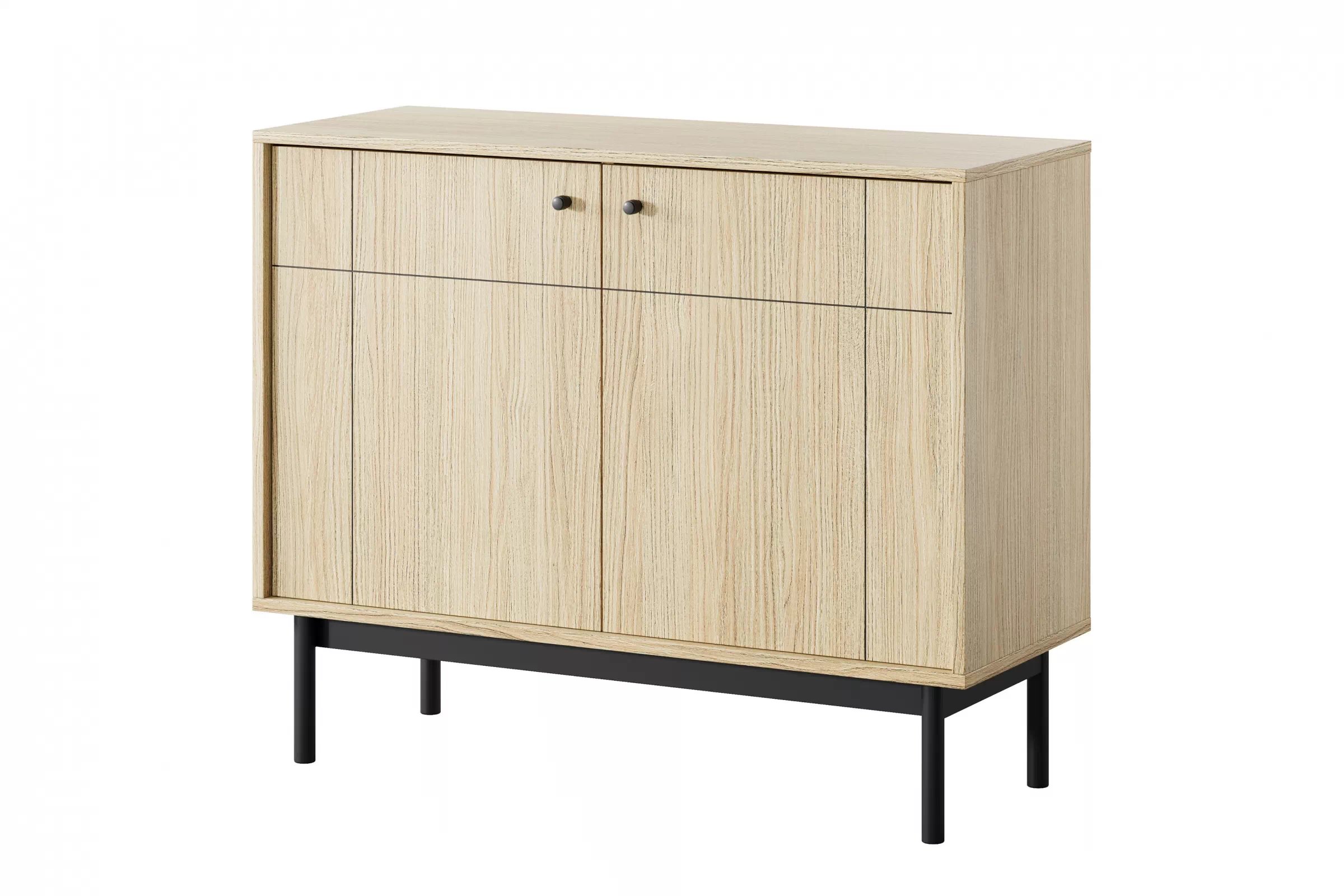 Komoda do obýváku Jolinio 104 cm - dub linea / černé nohy Komoda do obývacího pokoje Jolinio 104  cm - dub linea / černá Nohy