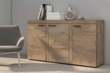 Komoda Luiza 3F - dub lefkas Komoda pro obývacího pokoje Luiza 3F - 149 cm - dub lefkas