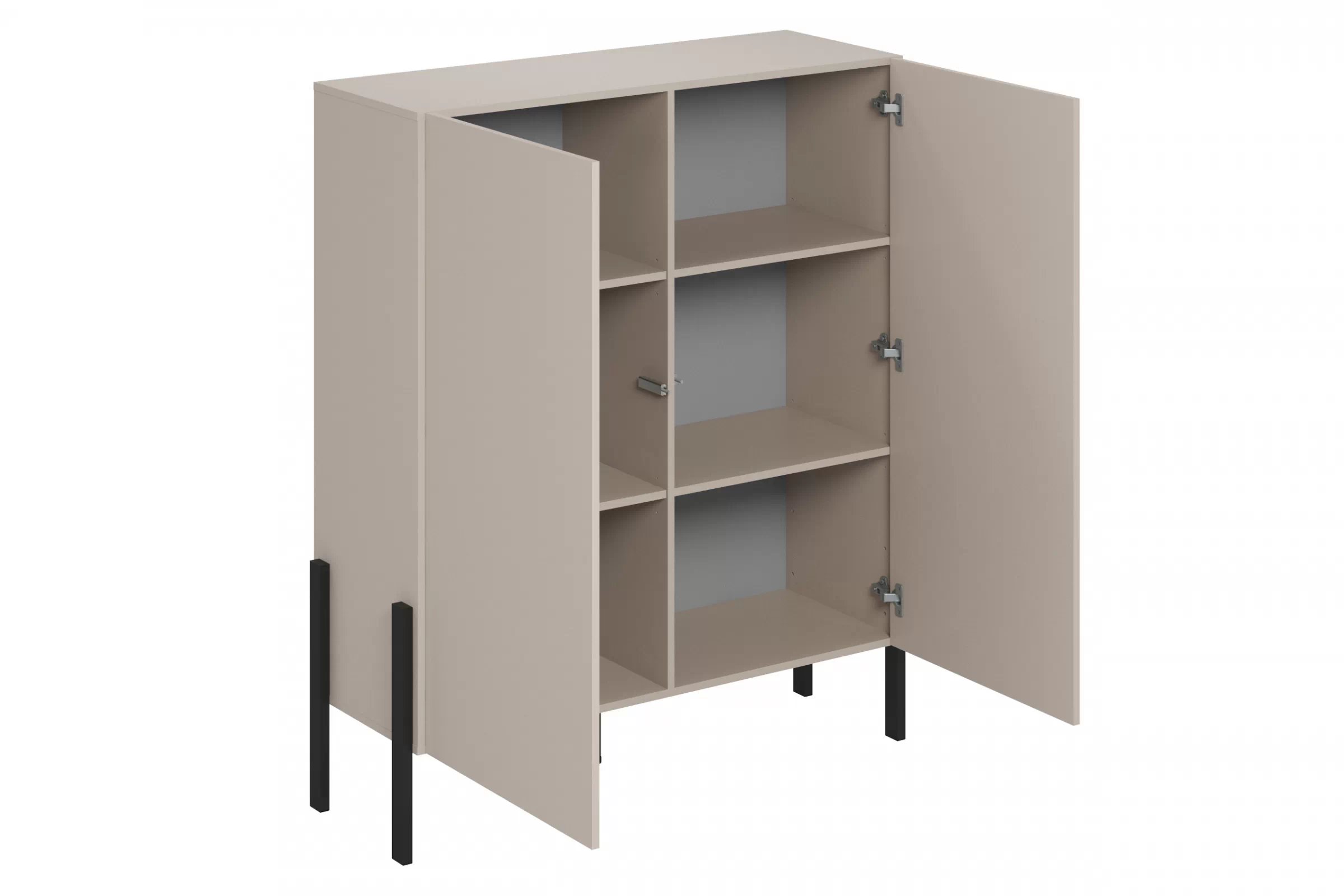 Komoda do obývacej izby Jukon 114 cm - kašmír / čierne nožičky Komoda do obývacej izby Wezilo 42 - 114 cm - kašmír / čierny nožičky