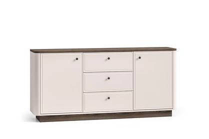 Veľká komoda Amberto 180 cm so zásuvkami - kašmír / dub windmill dark