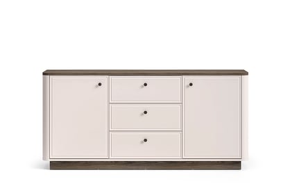 Veľká komoda Amberto 180 cm so zásuvkami - kašmír / dub windmill dark Komoda veľká Amberto 180 cm so zásuvkami - kašmír / Dub windmill dark 