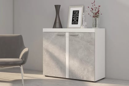 Komoda Luiza 2F - Beton Světlý Komoda dvoudveřová Luiza 2F - 92 cm - beton světlý