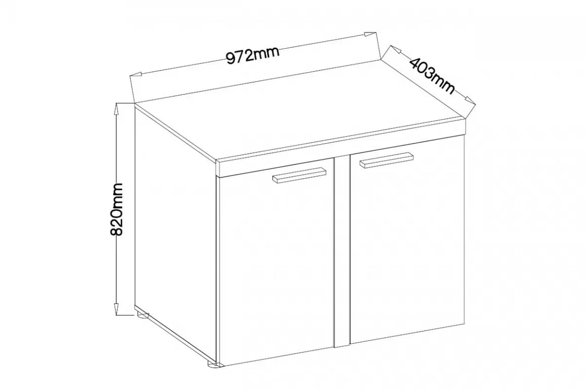 Komoda Luiza 2F - bílý mat Komoda dvoudveřová Luiza 2F - 92 cm - bílý mat