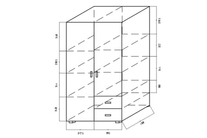 Komoda OLK6 - Systém OLIWIA Komoda dvojdverová Oliwia s dvoma zásuvkami 80 cm