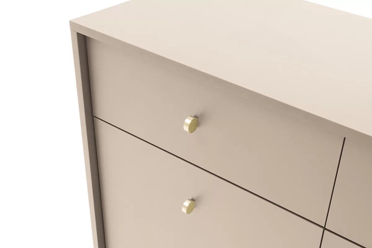 Komoda Eladia 104 cm se zásuvkami - béžová Komoda dvoudveřová se dvěma zásuvkami