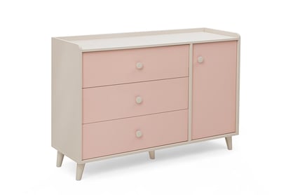 Marla komód 120 cm - sivatagi homok / millennial pink
